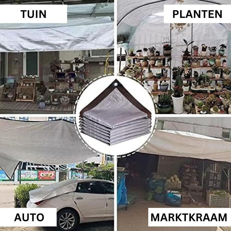 Schaduwdoek vierkant - Schaduwdoek rechthoek - Aluminium - Incl. magnetische haken - Zonnescherm - Zonnescherm auto