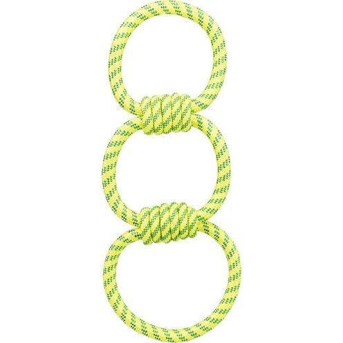 Trixie Aquatoy Touw Trekspeeltje Ringen Polyester Geel / Groen