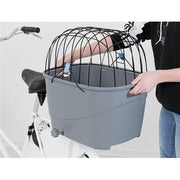 Trixie Fietsmand Voor Bagagedrager Met Draadkoepel Kunststof Grijs