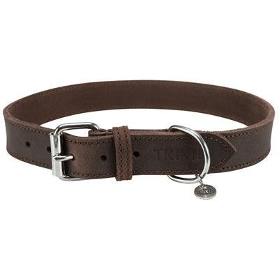 Trixie Halsband Hond Rustic Vetleer Donkerbruin