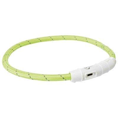 Trixie Lichtgevende Halsband Hond Flash Usb Tpu / Nylon Groen
