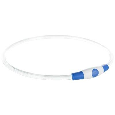Trixie Lichtgevende Halsband Usb Flash Light Oplaadbaar Tpu Blauw