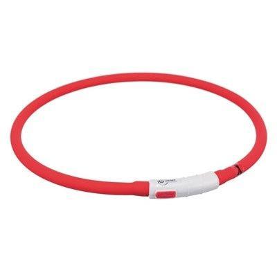 Trixie Lichtgevende Halsband Usb Flash Light Oplaadbaar Tpu Rood