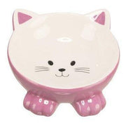 Trixie Voerbak / Drinkbak Kattenkop Verhoogd Keramiek Assorti