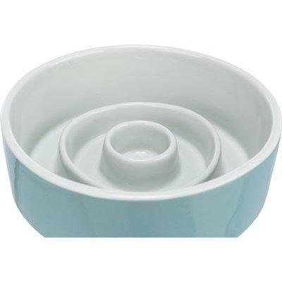 Trixie Voerbak Slowfeeding Keramiek Grijs / Blauw