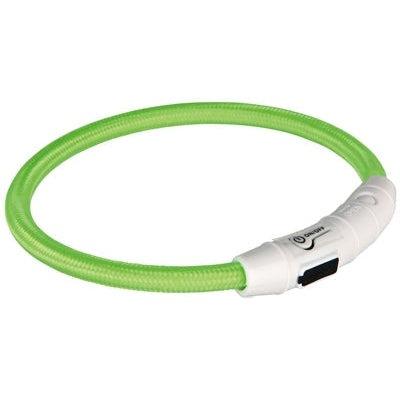 Trixie Halsband Flash Light Lichtgevend Usb Oplaadbaar Groen 7 MMX65 CM-HOND-TRIXIE-Dogzoo