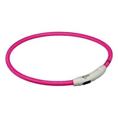 Trixie Halsband Flash Light Lichtgevend Usb Oplaadbaar Roze 7 MMX65 CM-HOND-TRIXIE-Dogzoo