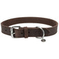Trixie Halsband Hond Rustic Vetleer Donkerbruin-HOND-TRIXIE-57-66X3 CM (402864)-Dogzoo