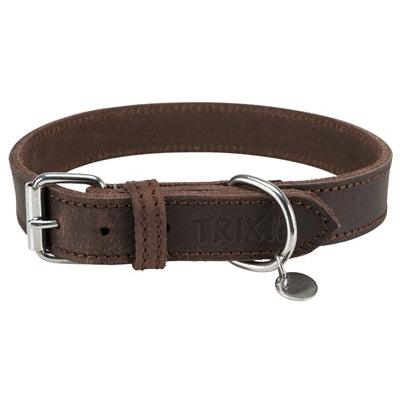 Trixie Halsband Hond Rustic Vetleer Donkerbruin-HOND-TRIXIE-42-48X2,5 CM (402862)-Dogzoo