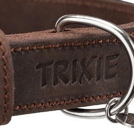 Trixie Halsband Hond Rustic Vetleer Donkerbruin-HOND-TRIXIE-27-34X1,8 CM (398621)-Dogzoo