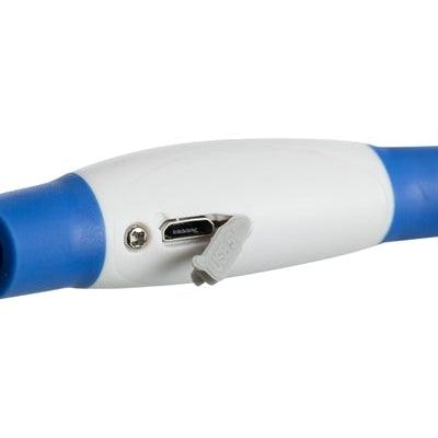 Trixie Halsband Usb Flash Light Lichtgevend Oplaadbaar Blauw-HOND-TRIXIE-40X0,8 CM (399175)-Dogzoo