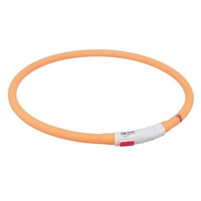 Trixie Halsband Usb Flash Light Lichtgevend Oplaadbaar Oranje 70X1CM-HOND-TRIXIE-Dogzoo