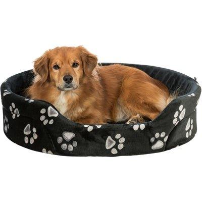 Trixie Hondenmand Jimmy Ovaal Zwart Met Pootprint-HOND-TRIXIE-65X55 CM (408283)-Dogzoo