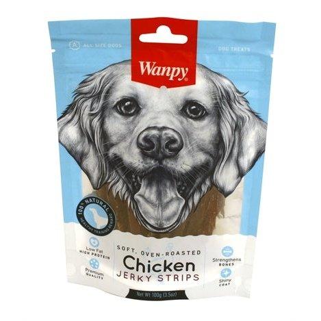 Wanpy Soft Oven-Roasted Chicken Jerky Strips-HOND-WANPY-100 GR (406010)-Dogzoo