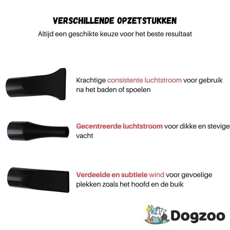 Waterblazer DZ-1090A-6 - 2400 watt - Professionele hondenföhn - Waterblazer voor honden - Stil - Trimsalon - Hondenföhn - Hondenharen verwijderen - Beste hondenföhn - Droger hond - Dogzoo