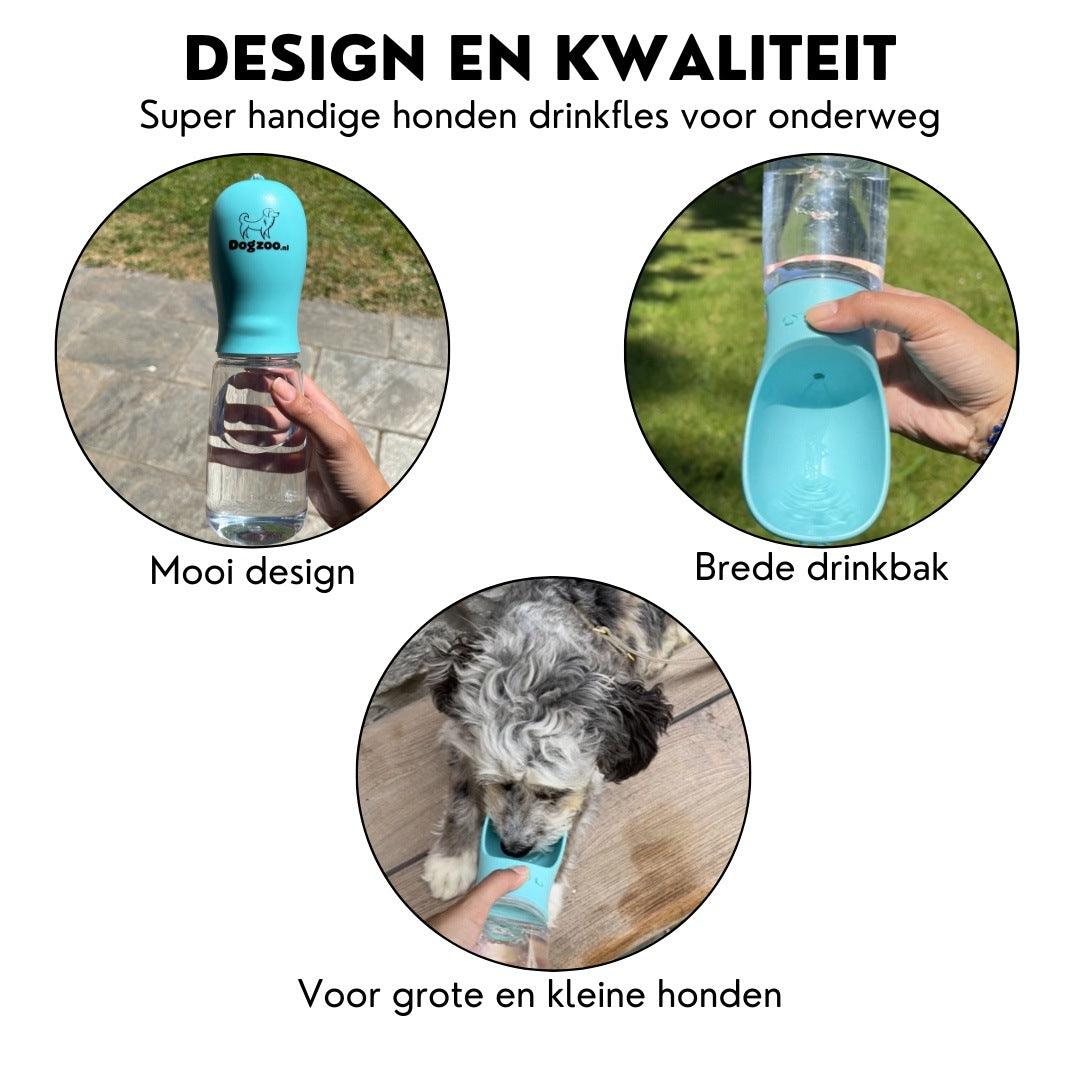 Waterfles Dogzoo - Drinkfles - Bidon - Water - Drinkbus - Beker - Drinken - Flessen - Plastic bekers - Drinkfles voor onderweg - Dogzoo