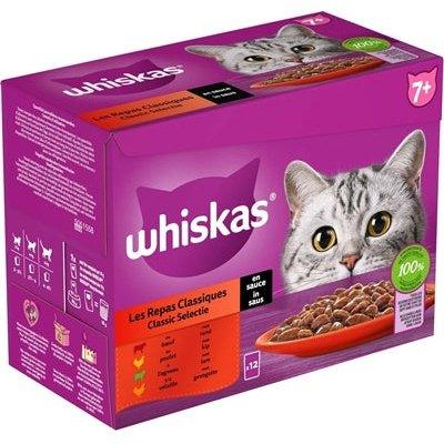 Whiskas Whis Multipack Pouch Senior Vlees Selectie In Saus 4X12X85 GR - Dogzoo