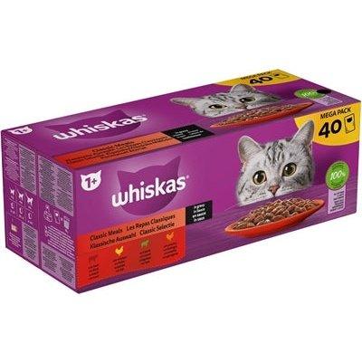 Whiskas Multipack Pouch Adult Classic Selectie Vlees In Saus 40X100 GR - Dogzoo