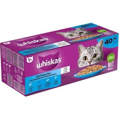 Whiskas Multipack Pouch Adult Vis Selectie In Gelei 40X85 GR - Dogzoo