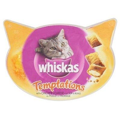 Whiskas Snack Temptations Kip/Kaas 60 GR 8 stuks - Dogzoo