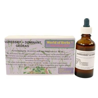 World Of Herbs Fytotherapie Agressief / Dominant Gedrag 50 ML-HOND-WORLD OF HERBS-Dogzoo