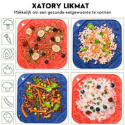 Xatory - Likmat hond - Vuurtje -Likmat - Honden likmat - Zelfklevend - Anti schrok - Likmat kat - Voermat - Lick mat - Katten likmat - Likmatten