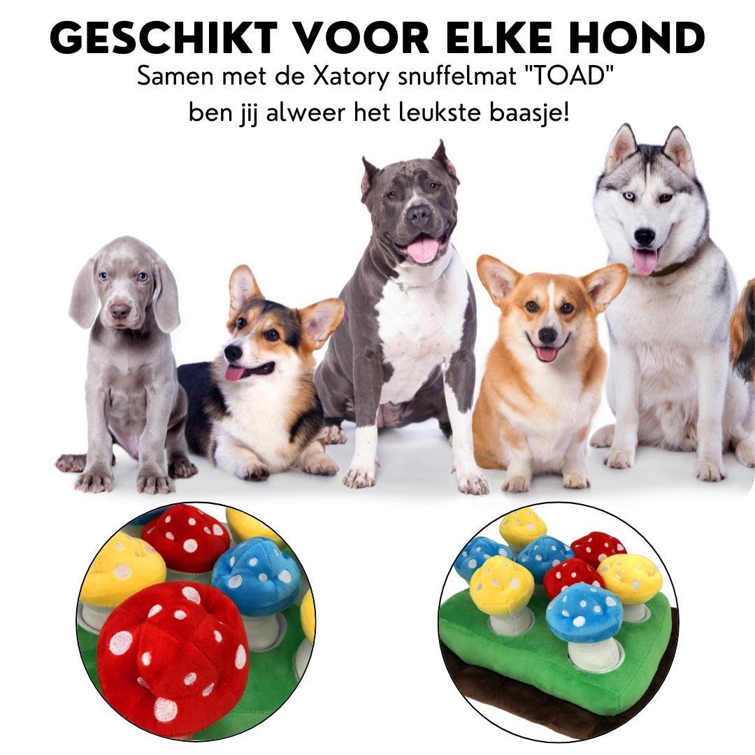 Xatory - Snuffelmat hond - TOAD - Snuffelmat - Anti Schrok gedrag - Honden speelgoed - Snuffelmat voor honden - Dogzoo