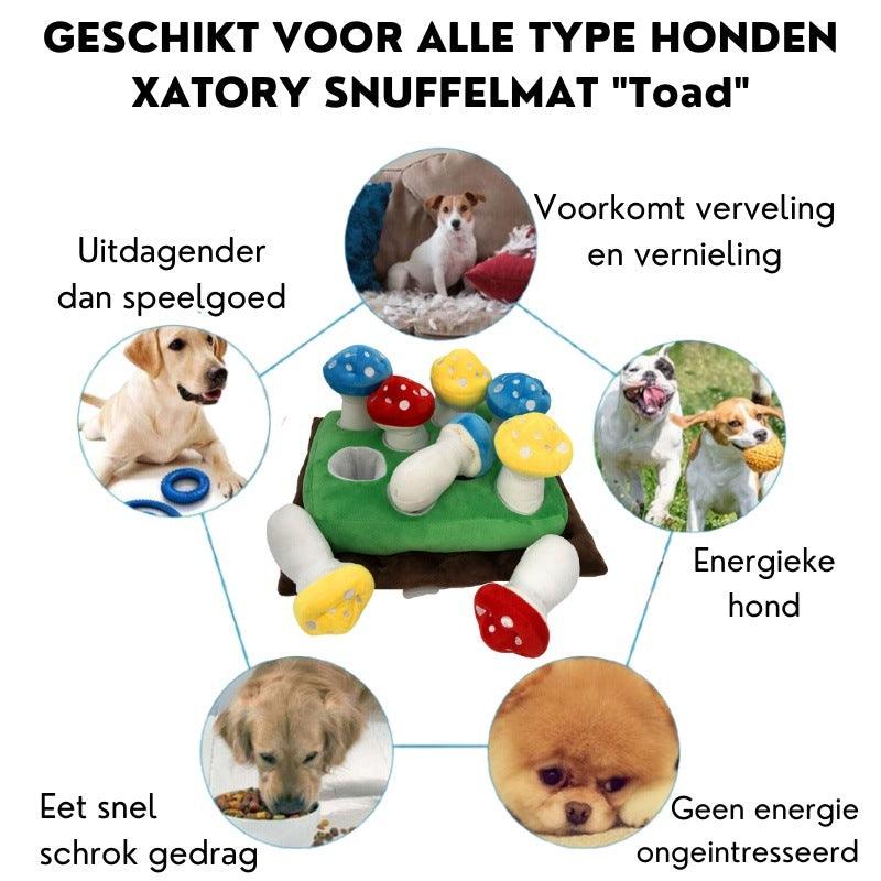 Xatory - Snuffelmat hond - TOAD - Snuffelmat - Anti Schrok gedrag - Honden speelgoed - Snuffelmat voor honden - Dogzoo