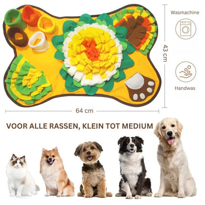 Xatory - Snuffelmat voor honden - WortelWroeter - Snuffelmat hond - Hondenpuzzel - Anti schrokbak - Hondenspeelgoed - Dogzoo