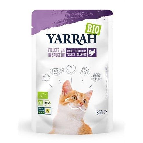 Yarrah Cat Biologische Filets Met Kalkoen In Saus 14X85 GR - Dogzoo