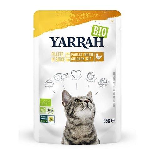 Yarrah Cat Biologische Filets Met Kip In Saus 14X85 GR - Dogzoo